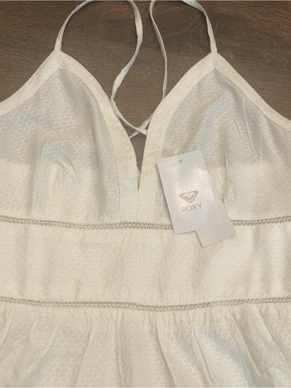 Roxy White V-Neck Spaghetti Strap Sundress - Picture 8 of 12